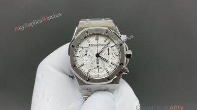 Audemars Piguet Royal Oak Offshore Dandong 4401 Movement 41mm White Face WG Band Watch